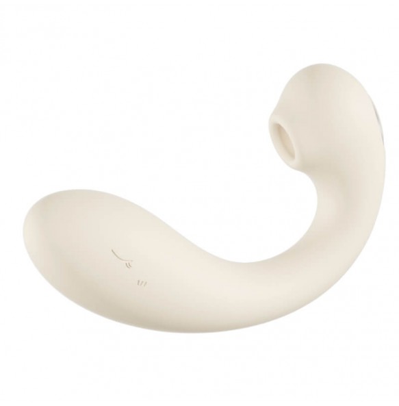 MizzZee - Naughty Whale Suction Wearable Vibrators (Chargeable - Beige)